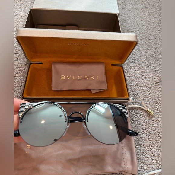 Bulgari BV6088 239/6G black Cat eye Sunglasses - Picture 9 of 11